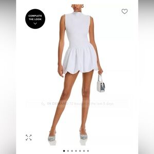 Bloomingdale's aqua Exclusive white dress size L